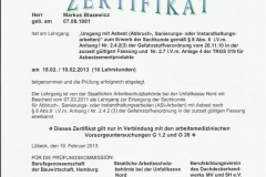 Zertifikat-Asbest-Lehrgang